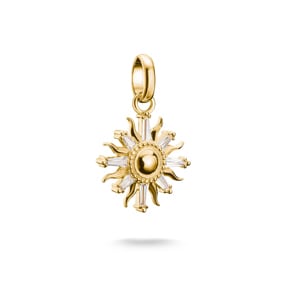 Thomas Sabo Charm-Anhänger Sonne mit Steinen Connect vergoldet