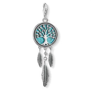 Thomas Sabo Charm-Anhänger Traumfänger Baum Türkis