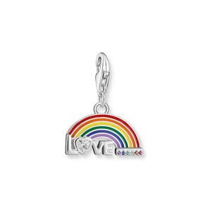 Thomas Sabo Pendentif Charm arc en ciel multicolore argent