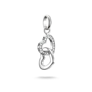 Thomas Sabo Charm-Anhänger verschlungene Herzen Connect Silber