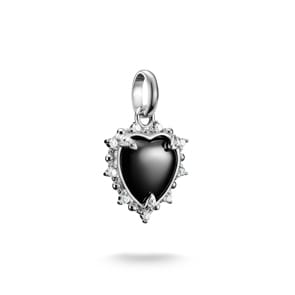 Thomas Sabo Charm-Anhänger Vintage-Herz schwarz Connect Silber