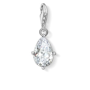 Thomas Sabo Pendentif Charm Pierre Blanche Goutte
