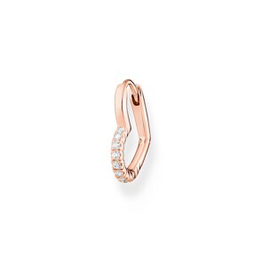 Thomas Sabo Charm Club Einzel Creole Herz mit weisse Steine roségold