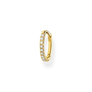 Thomas Sabo Charm Club Einzel Creole weisse Steine gold
