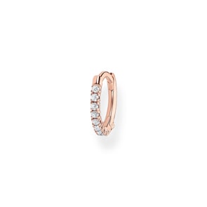 Thomas Sabo Charm Club Einzel Creole weisse Steine roségold