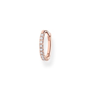 Thomas Sabo Charm Club Einzel Creole weisse Steine roségold