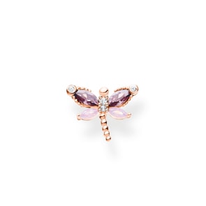 Thomas Sabo Charm Club Einzel Ohrstecker Libelle mit Steine roségold