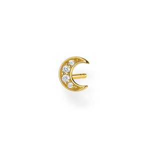 Thomas Sabo Charm Club Einzel Ohrstecker Mond pavé gold