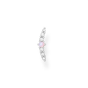 Thomas Sabo Charm Club Clou d'oreille unique vintage effet opalescent rose chatoyant