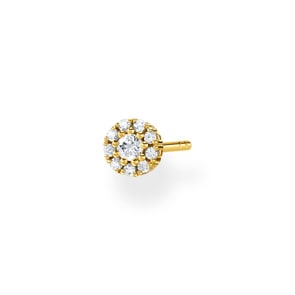 Thomas Sabo Charm Club Einzel Ohrstecker weisse Steine gold