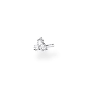 Thomas Sabo Charm Club Einzel Ohrstecker weiße Steine silber