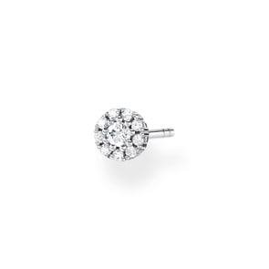 Thomas Sabo Charm Club Einzel Ohrstecker weisse Steine silber