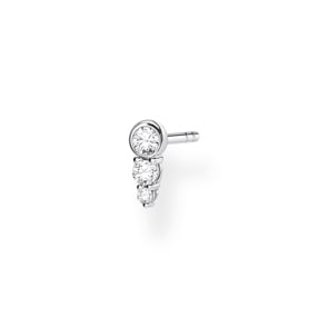 Thomas Sabo Charm Club Einzel Ohrstecker weisse Steine silber