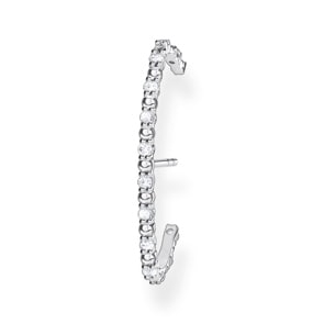Thomas Sabo Charm Club Einzel Ohrstecker weisse Steine silber