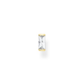 Thomas Sabo Charm Club Einzel Ohrstecker weisser Stein gold