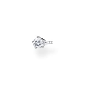 Thomas Sabo Charm Club Einzel Ohrstecker weisser Stein silber