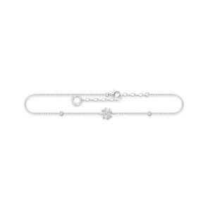 Thomas Sabo Charm Club Chaîne de cheville trèfle argent