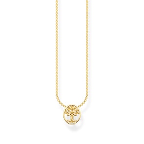 Thomas Sabo Charm Club Kette Tree of Love mit weissen Steinen gold