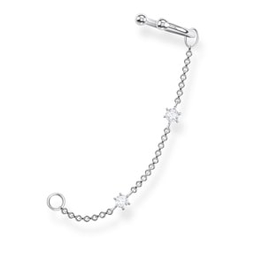 Thomas Sabo Charm Club Manchette d’oreille pierres blanches argent