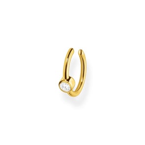Thomas Sabo Charm Club Ohrklemme weisser Stein gold