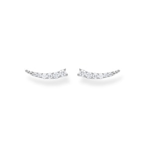 Thomas Sabo Charm Club Ohrringe Ear climber weisse Steine silber