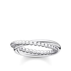 Thomas Sabo Charm Club Ring doppel Kugeln silber