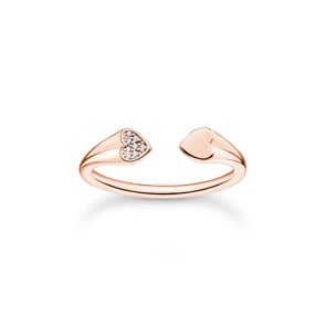 Thomas Sabo Charm Club Ring mit Herzen roségold