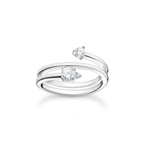 Thomas Sabo Charm Club Bague flèche pierres blanches argent