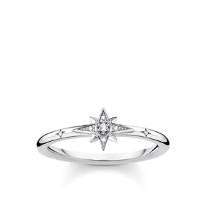 Thomas Sabo Charm Club Ring Stern mit Steinen silber