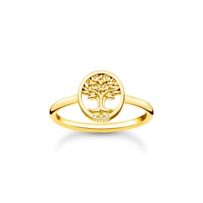 Thomas Sabo Charm Club Bague Tree of Love avec pierres blanches or