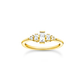 Thomas Sabo Charm Club Bague vintage blanche pierres or