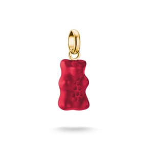 Thomas Sabo Charm-Goldbären-Anhänger in Rot Connect vergoldet