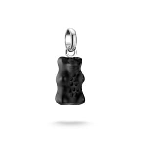 Thomas Sabo Charm-Goldbären-Anhänger in Schwarz Connect Silber