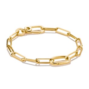 Thomas Sabo Connect Charm-Armband Paperclip mit einem Connect Link vergoldet