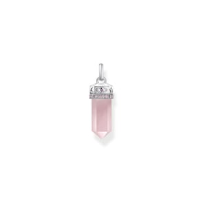 Thomas Sabo Cosmic Amulet silver hexagonal pendant with pink quartz