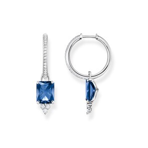 Thomas Sabo Créoles avec pierre bleue