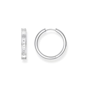 Thomas Sabo Creolen mit weissen Steinen Silber