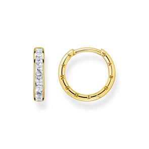 Thomas Sabo Creolen weisse Steine Pavé gold