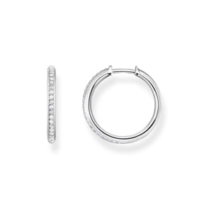Thomas Sabo Creolen weisse Steine Pavé silber