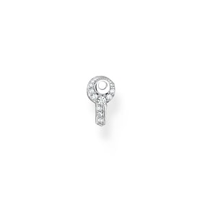 Thomas Sabo Clou d'oreille unique clé pierres blanches argent