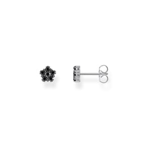 Thomas Sabo Heritage Black and Cross Petits clous d'oreilles en argent noirci avec zircon noir