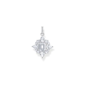 Thomas Sabo heritage glam white silver pendant with white zirconia stones
