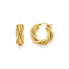 Thomas Sabo Hoop Earrings Creolen gedrehtes Design vergoldet