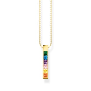 Thomas Sabo Chaîne pierres colorées or