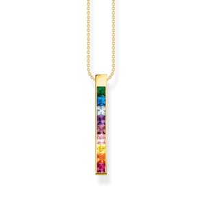 Thomas Sabo Chaîne pierres colorées or