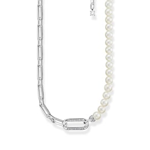 Thomas Sabo Kette Glieder und Perlen silber