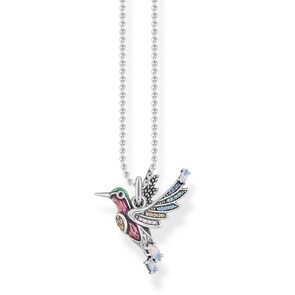 Thomas Sabo Kette mit Charm-Anhänger Bunter Kolibri, silber