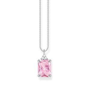 Thomas Sabo Chaîne pierre rose argent