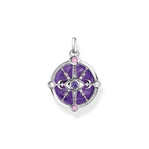 Thomas Sabo Pendentif œil avec détails cosmiques et pierres argent