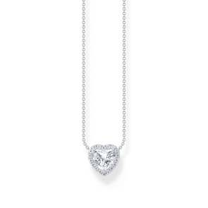 Thomas Sabo Love & Hearts Kette mit Halo-Anhänger in Herzform Silber